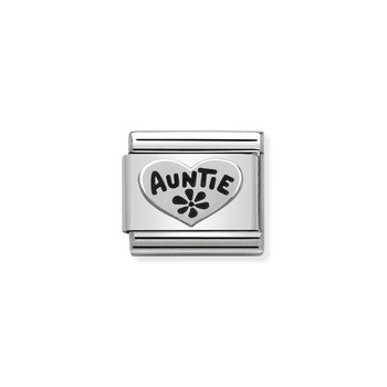 NOMINATION Link - Auntie with Stainless Steel, Silver 925 and Enamel