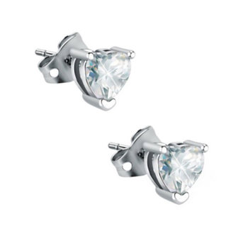 Σκουλαρίκια CHIARA FERRAGNI Diamond Heart επιροδιωμένο με ζιργκόν