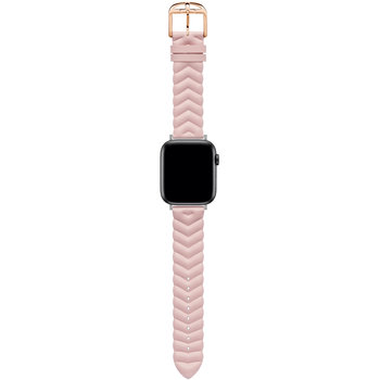 TED Chevron Pink Leather Strap for APPLE Watches 42-44 mm