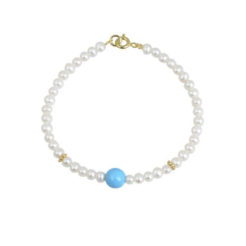 Bracelet Silver 925 clasp by SAVVIDIS with Pearl