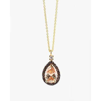 Necklace 14ct Gold with Zircon by FaCaDoro