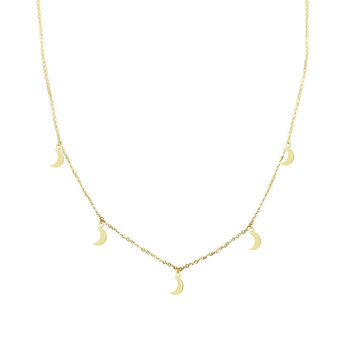 Necklace 9ct Gold Crescent by SAVVIDIS