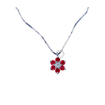 Necklace 18ct with Ruby and