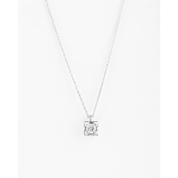 Necklace 18K White Gold with Diamond by FaCaDoro