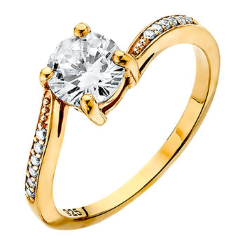 VOGUE Starling Silver 925 Ring Gold Plated 18K with Zircon
