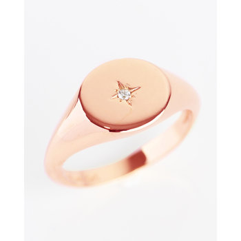 Ring 14ct Rose Gold by SAVVIDIS with Zircons (No 52)