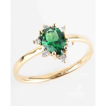 Ring 14ct Gold with Zircon