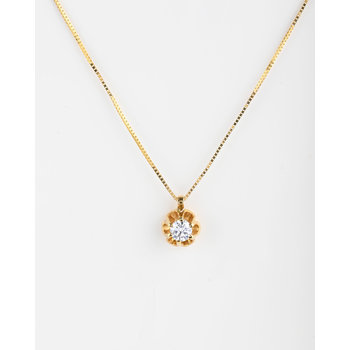 18ct Gold Necklace by SAVVIDIS with Diamonds