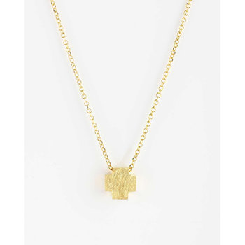9ct Gold Necklace with Cross by SAVVIDIS