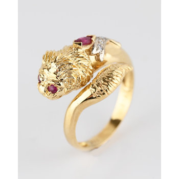 SAVVIDIS 18ct Gold Lion Ring