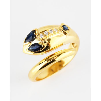 SAVVIDIS 18ct Gold Snake Ring