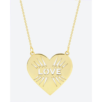 Necklace Love Heart in 14ct