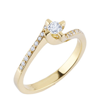 Μονόπετρο δαχτυλίδι SAVVIDIS από χρυσό 18Κ και διαμάντι (No 53)