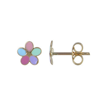 9ct Gold Earrings in Flower