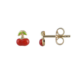 9ct Gold Earrings in Cherry
