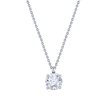18ct White Gold Necklace with Diamonds by SAVVIDIS