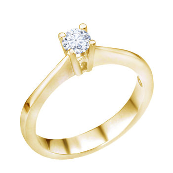 18ct Gold Solitaire Ring with