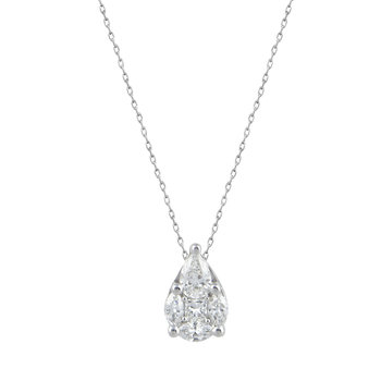 Necklace in 18K White Gold with Diamonds by SAVVIDIS