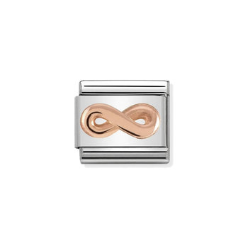Nomination Link INFINITY made of Stainless Steel and 9ct Rose Gold
