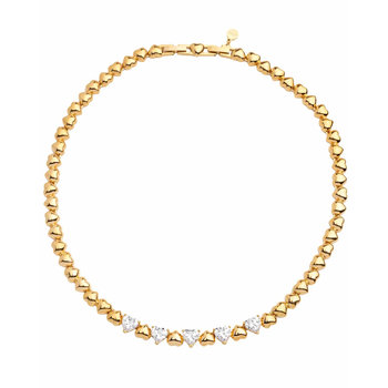CHIARA FERRAGNI Cuoricino 18ct Gold Plated Necklace with Hearts