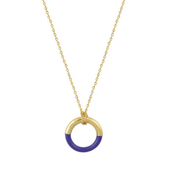 Gold Plated Sterling Silver Necklace with Enamel by KIKI Colour Collection