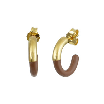 Gold Plated Sterling Silver Earrings with Enamel by KIKI Colour Collection