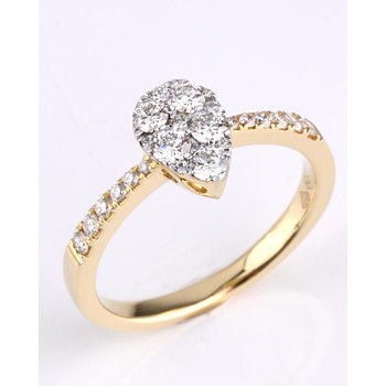 Μονόπετρο δαχτυλίδι SAVVIDIS από χρυσό 18Κ και διαμάντια (No 54)