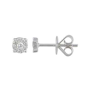 18ct White Gold Earrings with