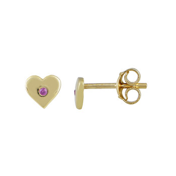 14ct Gold Heart Earrings with