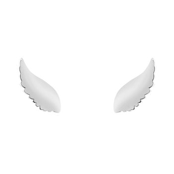 DOUKISSA NOMIKOU Tiny Angel Wings Earrings Silver