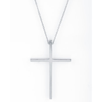 14ct White Gold Cross by