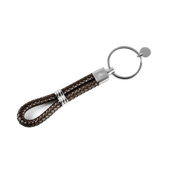 U.S.POLO Kenneth Stainless Steel and Leather Key Ring