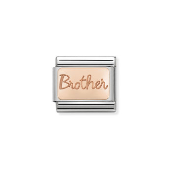 NOMINATION Link BROTHER made of Stainless Steel and 9ct Rose Gold