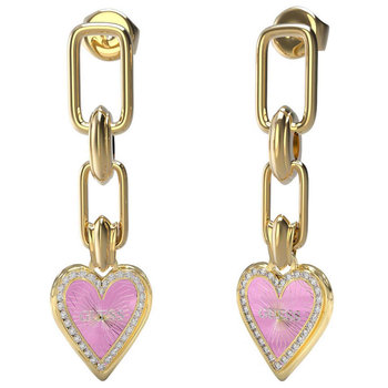 GUESS Love Me Tender Stainless Steel Earrings with Zircons