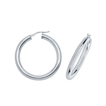 Sterling Silver Hoop Earrings by KIKI Core Collection