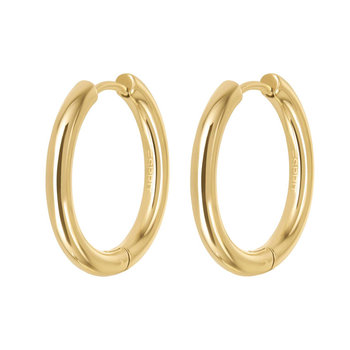 ESPRIT Bold 18ct Gold Plated Stainless Steel Hoop Earrings