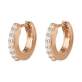 ESPRIT Glow Rose Gold Plated Sterling Silver Earrings with Zircons