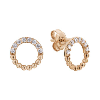 ESPRIT Endless Rose Gold Plated Sterling Silver Earrings with Zircons