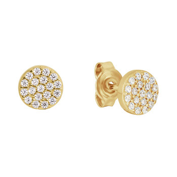 ESPRIT Gleam 18ct Gold Plated Sterling Silver Earrings with Zircons