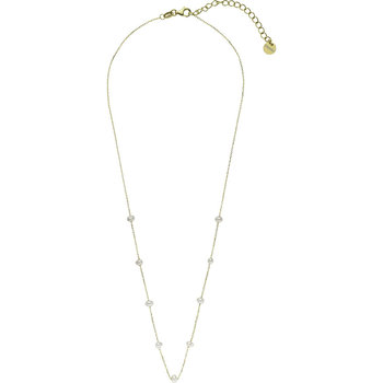 BREEZE Gold Plated Sterling Silver Necklace με πέρλες