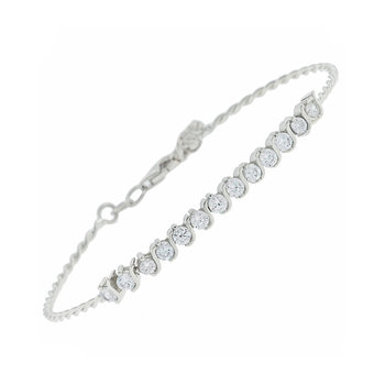 14ct White Gold Bracelet with