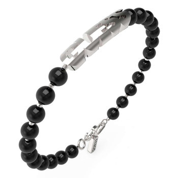 GUESS Edgy Styles Stainless Steel Men's Bracelet with Zircons