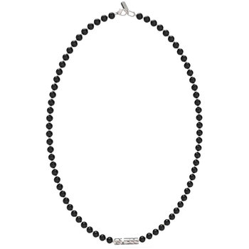 GUESS Edgy Styles Stainless Steel Men's Necklace with Zircons