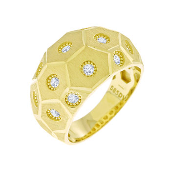 14ct Gold Ring with Zircons