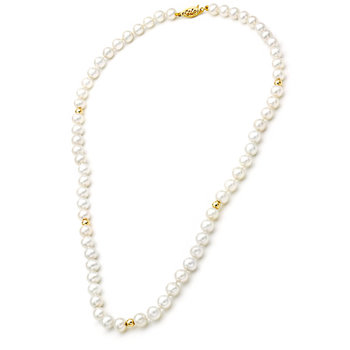 14ct Gold Pearl Necklace by