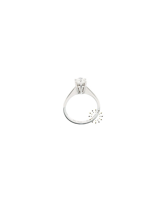 Ring 18ct White Gold with Diamond by FaCaDoro