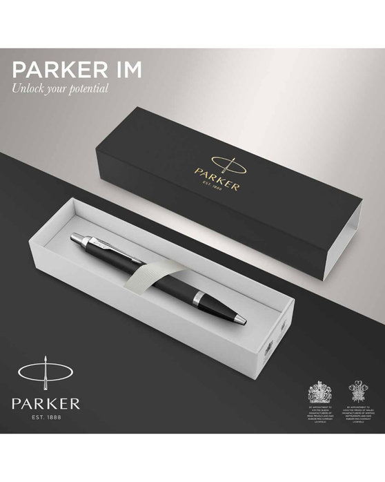 PARKER IM Essential Metallic Black CT Ballpoint Pen (Medium)