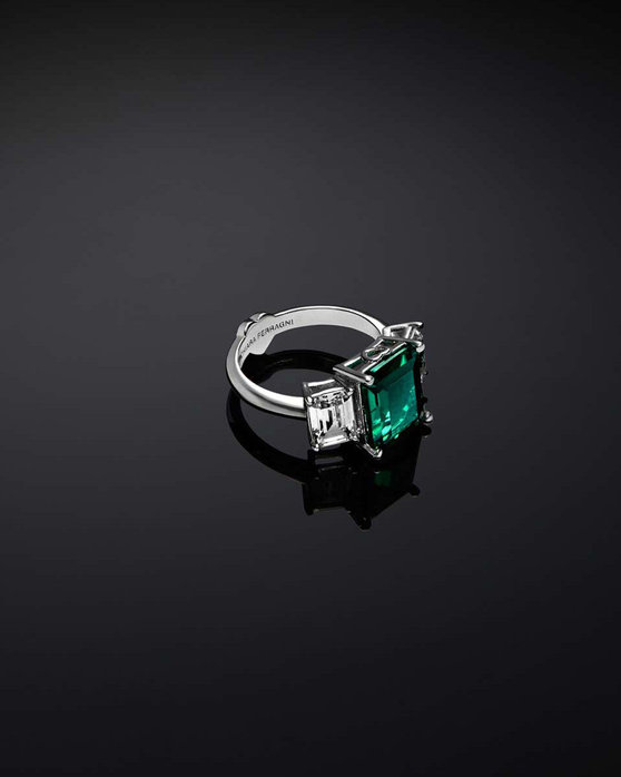 Δαχτυλίδι CHIARA FERRAGNI Emerald από επιροδιωμένο κράμα μετάλλων με ζιργκόν (No 18)