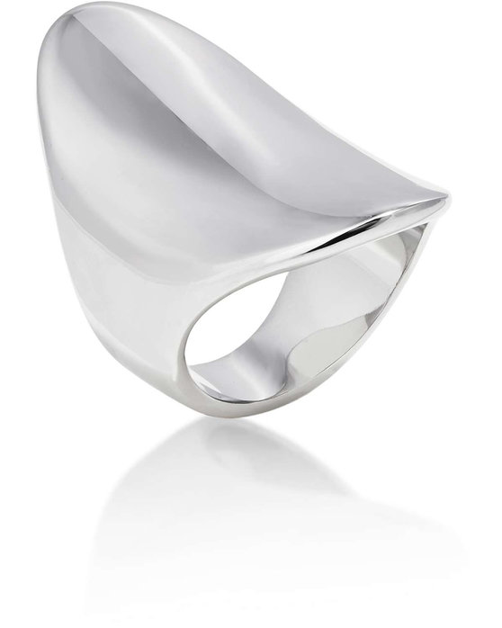 DOUKISSA NOMIKOU Silver Plated Stainless Steel Ring (No 14)