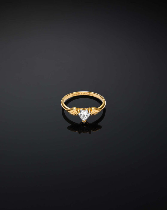 CHIARA FERRAGNI Cupido Gold-plated Ring with Zircons (Νo 14)